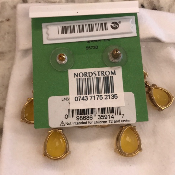 NWT Kate spade statement yellow chandelier earring - Picture 3 of 4